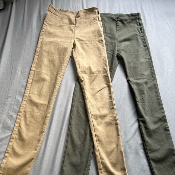 Tan and Dark Green Pants - Picture 5 of 10